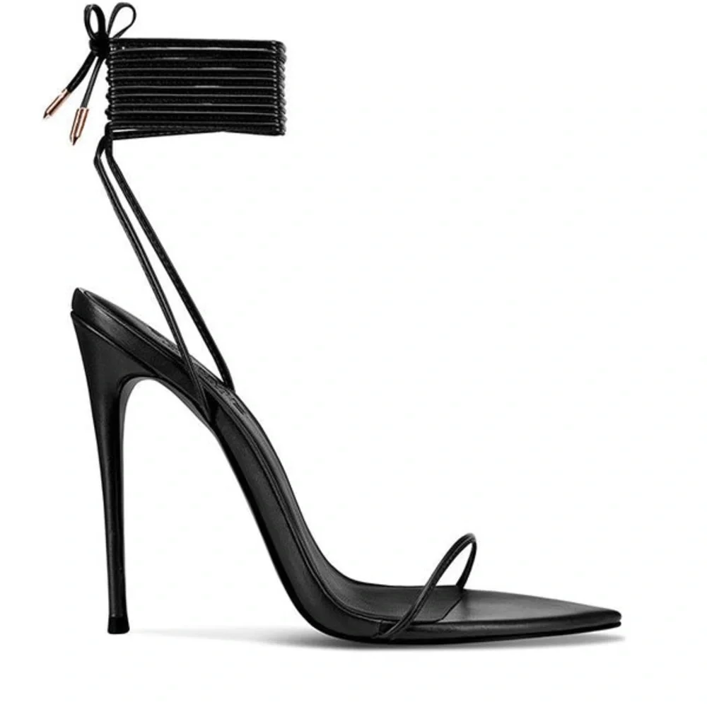 FEMME Los Angeles Luce Minimale - Black Strappy High Heel Sandals